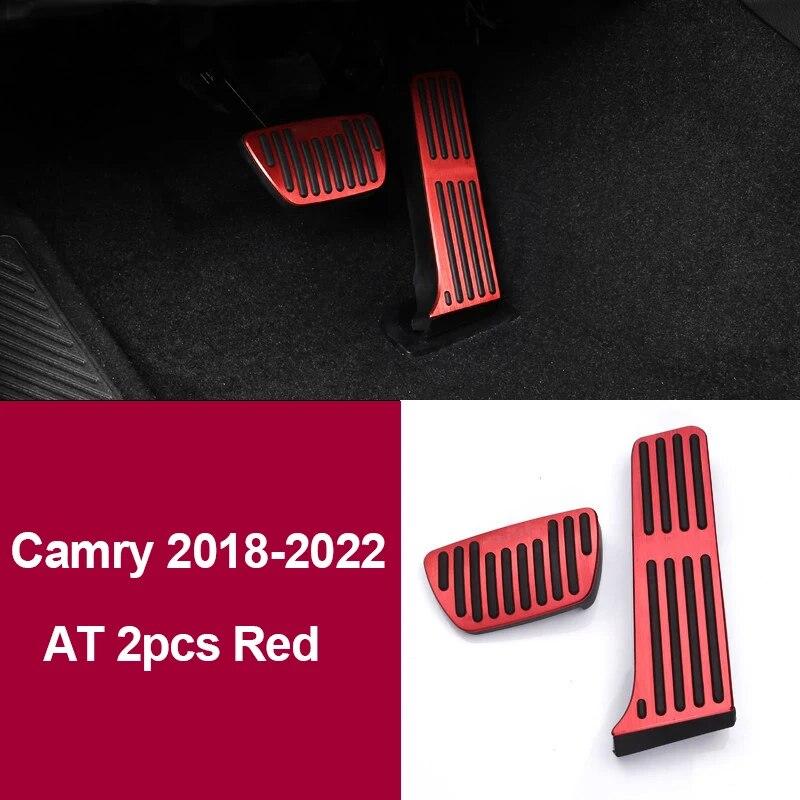 Aluminum Auto Car Pedals Cover Fuel Brake Footrest Pads Plate Cover For Toyota Camry 70 V70 2018    2022 Accessories
