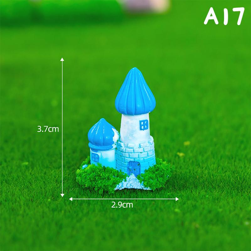 Mini Landscaping House Small Statue Figurine Crafts Figure Ornament Miniatures Home Decoration