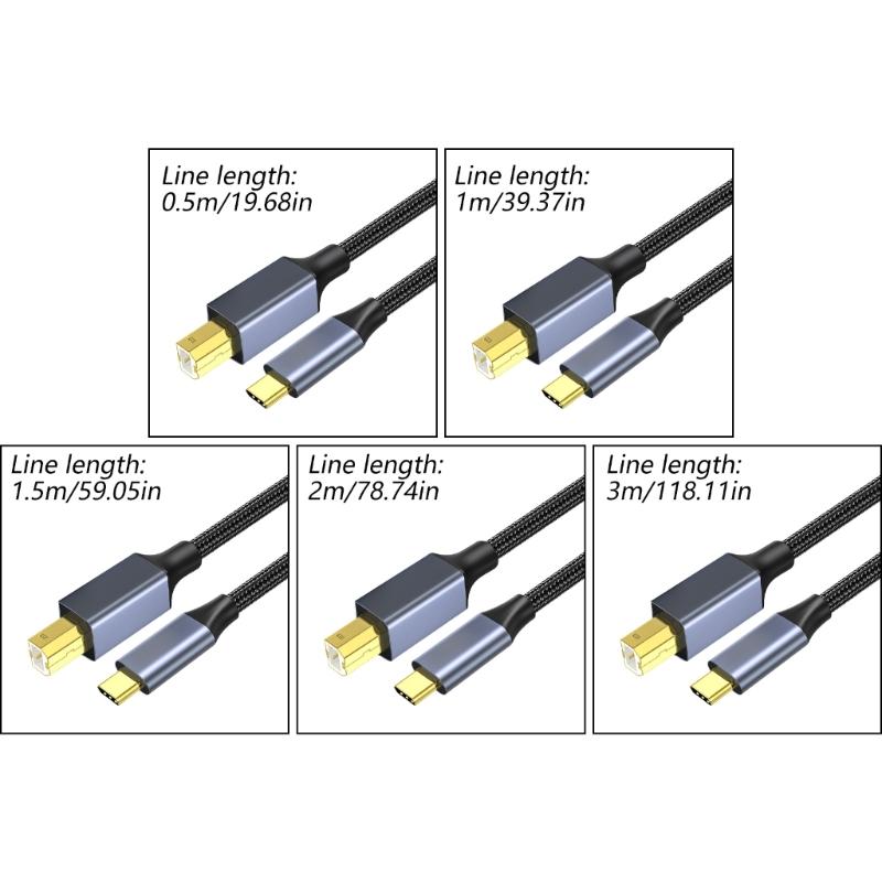 USB C Printer Cable Type C to USB B Printer Cable Mobile Phone Printing Cable Suitable For Printer Connection Cable