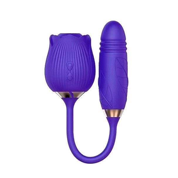 Dual-Head Vibrator with Retractable Clitoral Stimulator