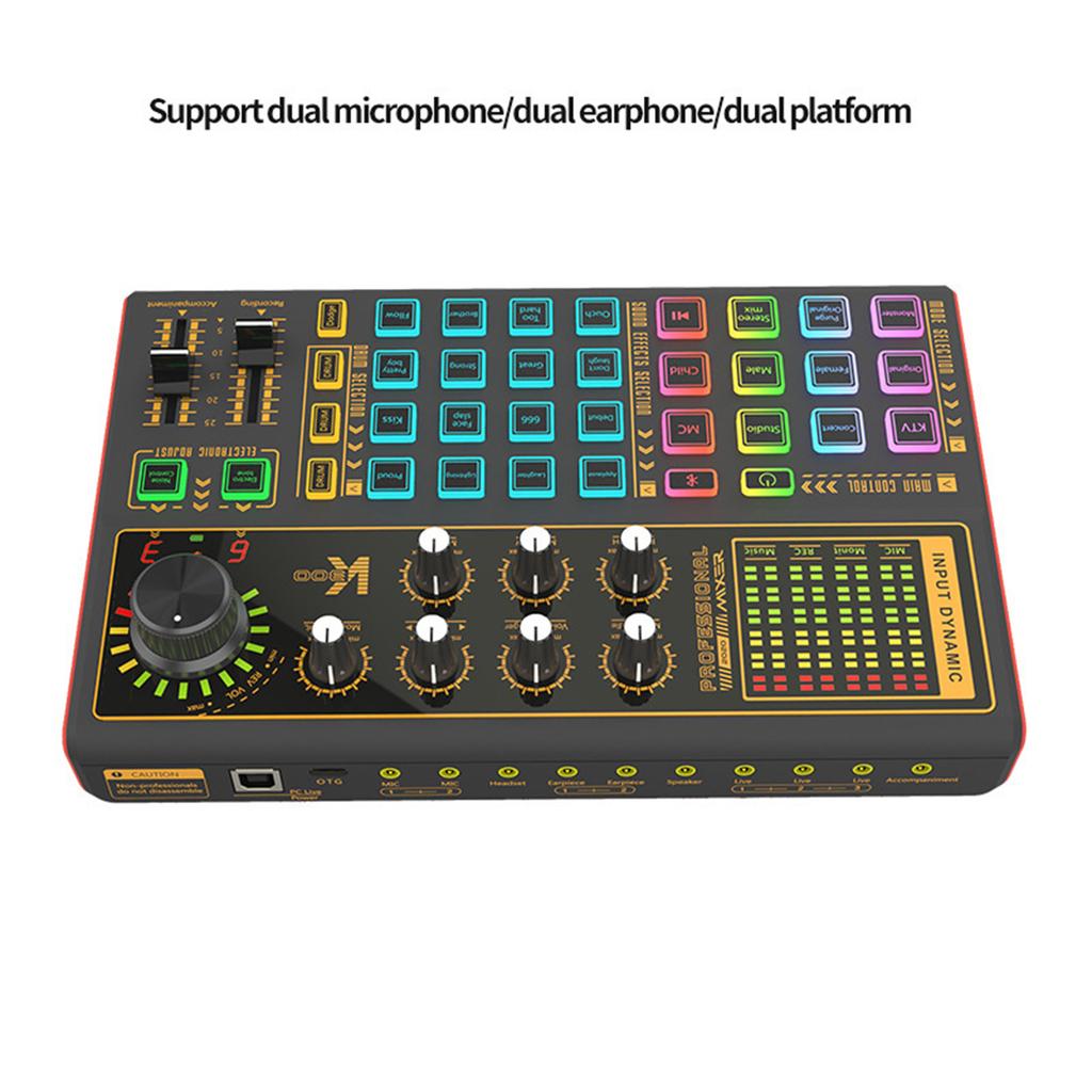Computer and Mobile Phone Live Streaming Sound Card for Online Singing Chatting Live Video Streaming 3 Reverberation Singing ModesCelsius9 Scene Modes