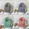 Striped Pattern Fashionable Student Canvas Backpack For Casual Use Daily