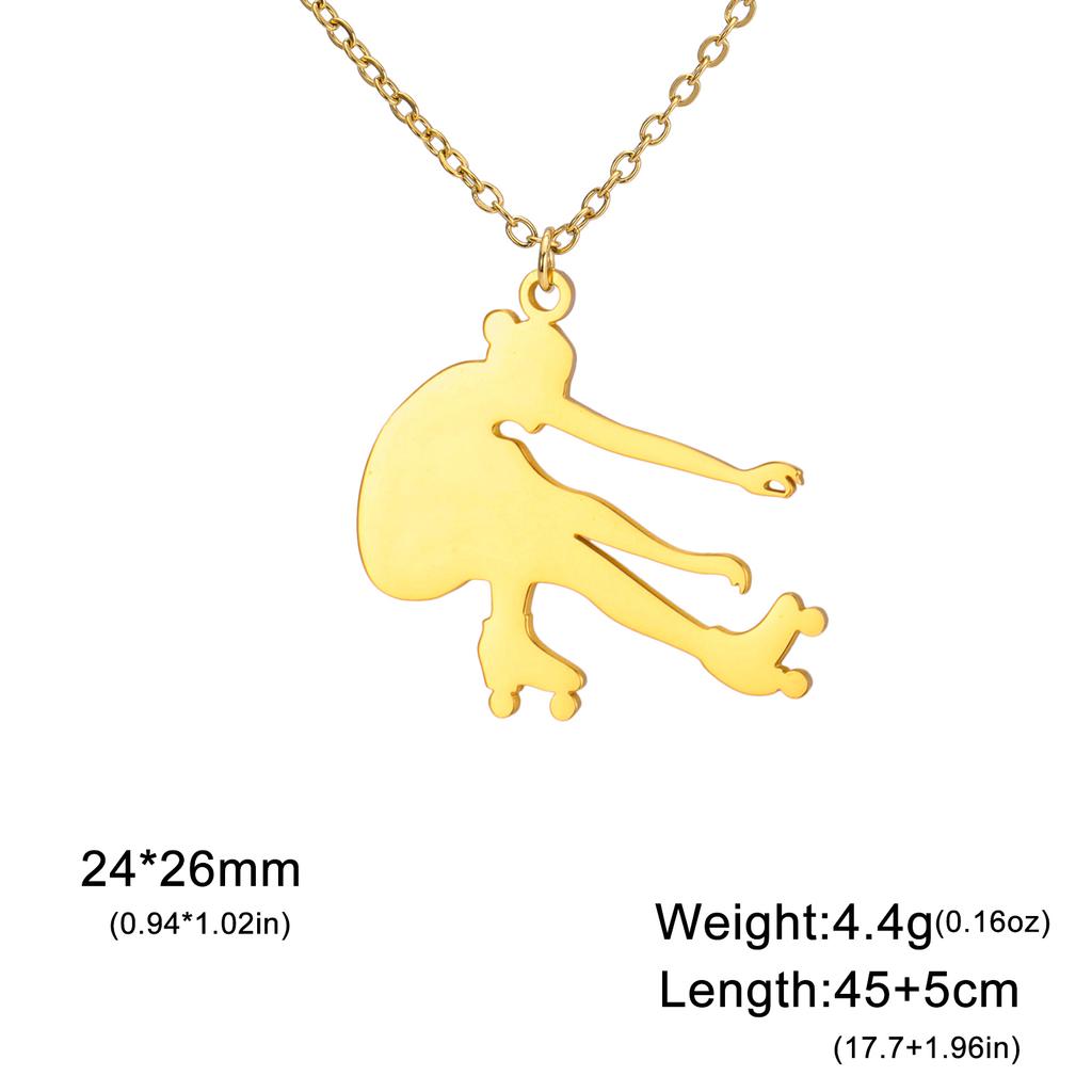 Collar de Patinaje sobre Hielo con Figura Unift para Mujer Hija Acero Inoxidable Patinaje sobre Ruedas Deporte Patinaje Artístico Joyería para Niña Moderno