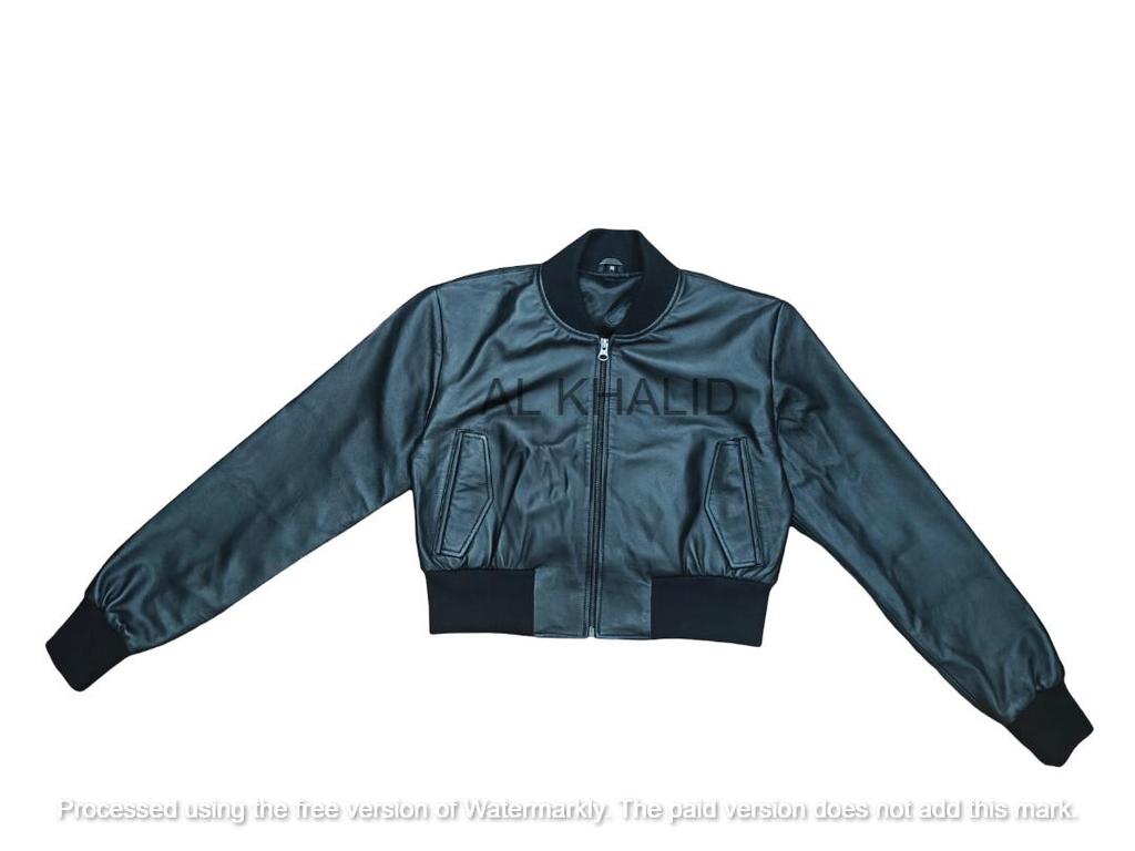 Black Women Soft Leather Jacket Bomber Style Genuine Lambskin Motorcycle Biker