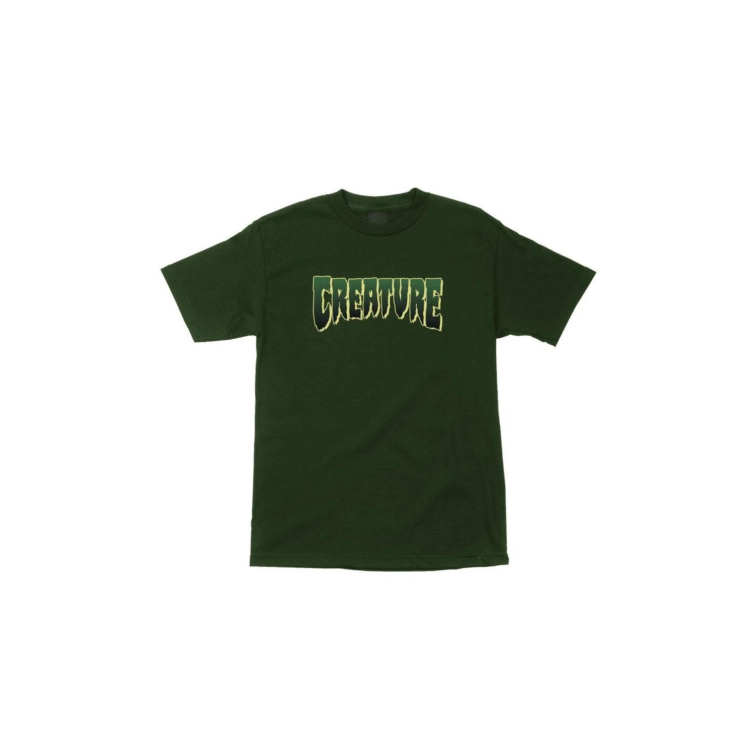 Creature Skateboards Shirt Logo Forest Green/Black 4XL