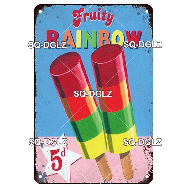 [SQ-DGLZ] Milkshake Metal Sign Vintage Plaque Tin Sign Wall Decoration Home Decor Bar Sign Home Decor Ice Cream Poster