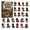 Dog Lover Holiday Advent Gifts 2026 Dachshund Calendar, 24 Days Acrylic Baseball Figures Festive Window Entrance Decor Christmas Countdown Collectible