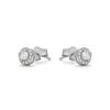 Luxenter Earrings with Shiny Zirconia Silver Finish - 9mm - Shog