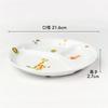 22cm Three-Compartment Lunch Plate by Maruku Paju (Official) - Water-Resistant, Shatter-Resistant, Children's Dishwasher and Microwave Safe, Suitable