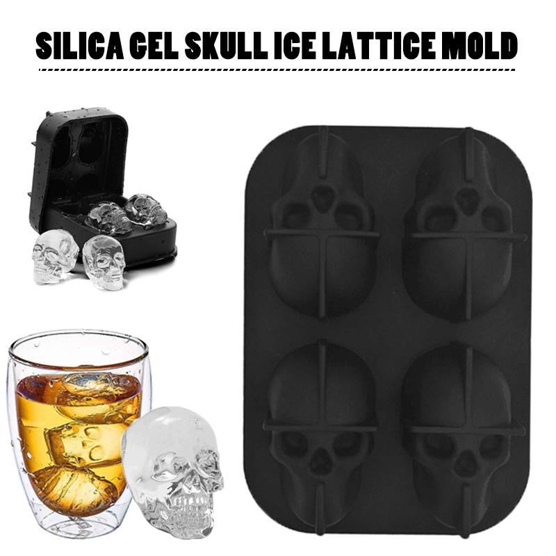 

PDTO 3D череп форма для кубиков льда лоток для изготовления ледяных шаров вечерние виски коктейль силиконовая форма