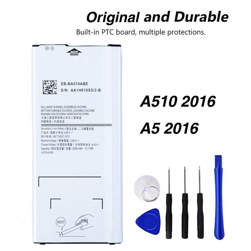 

Оригинальный высококачественный аккумулятор EB-BA510ABE для Samsung GALAXY A510 2016 A5 2016 2900 мАч