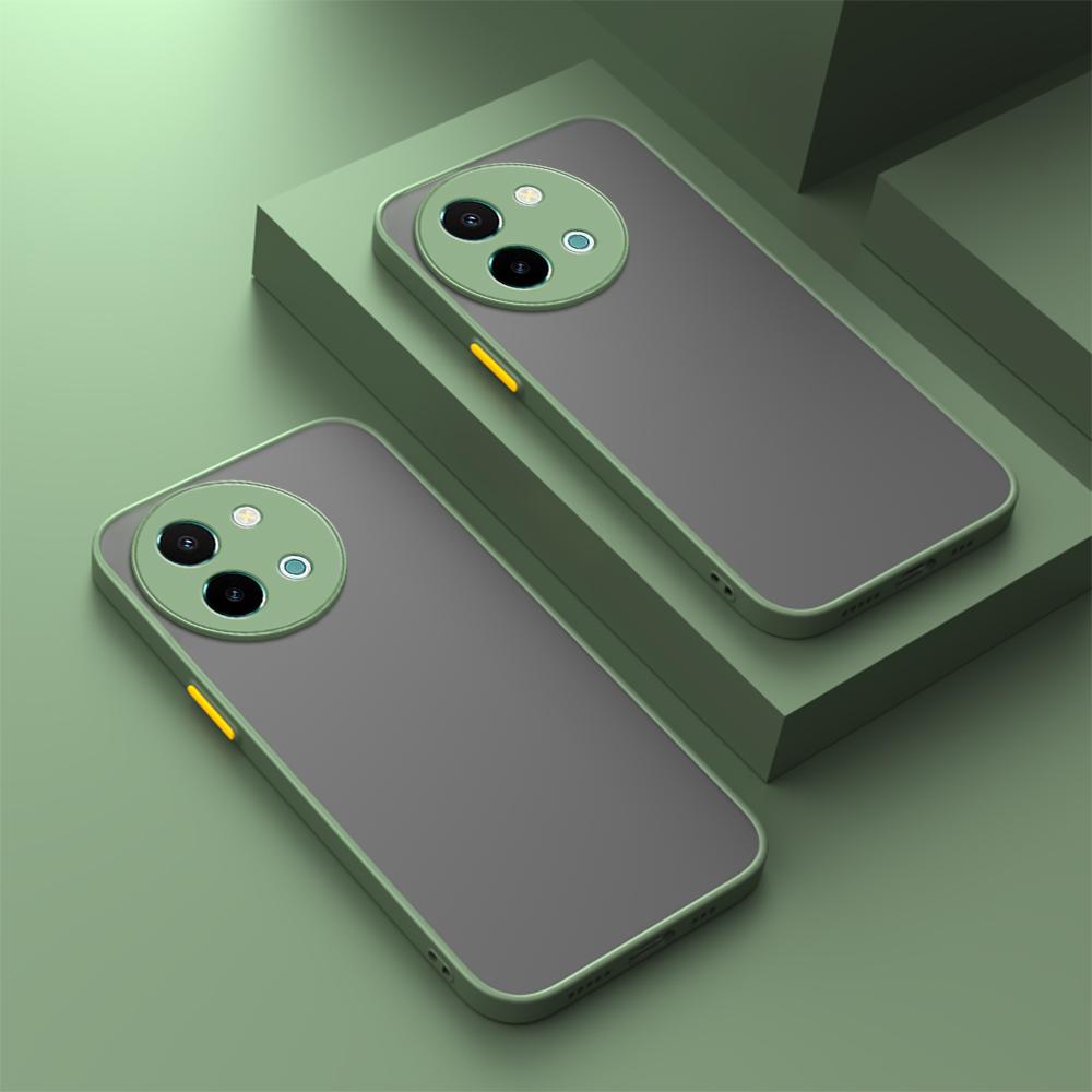Matte Hard PC Phone Case for VIVO Y18 Y38 Y03 4G Y18E Y100 Shockproof Armor TPU Camera Lens Protection Silicone Edge Cover for Vivo Y 38 18