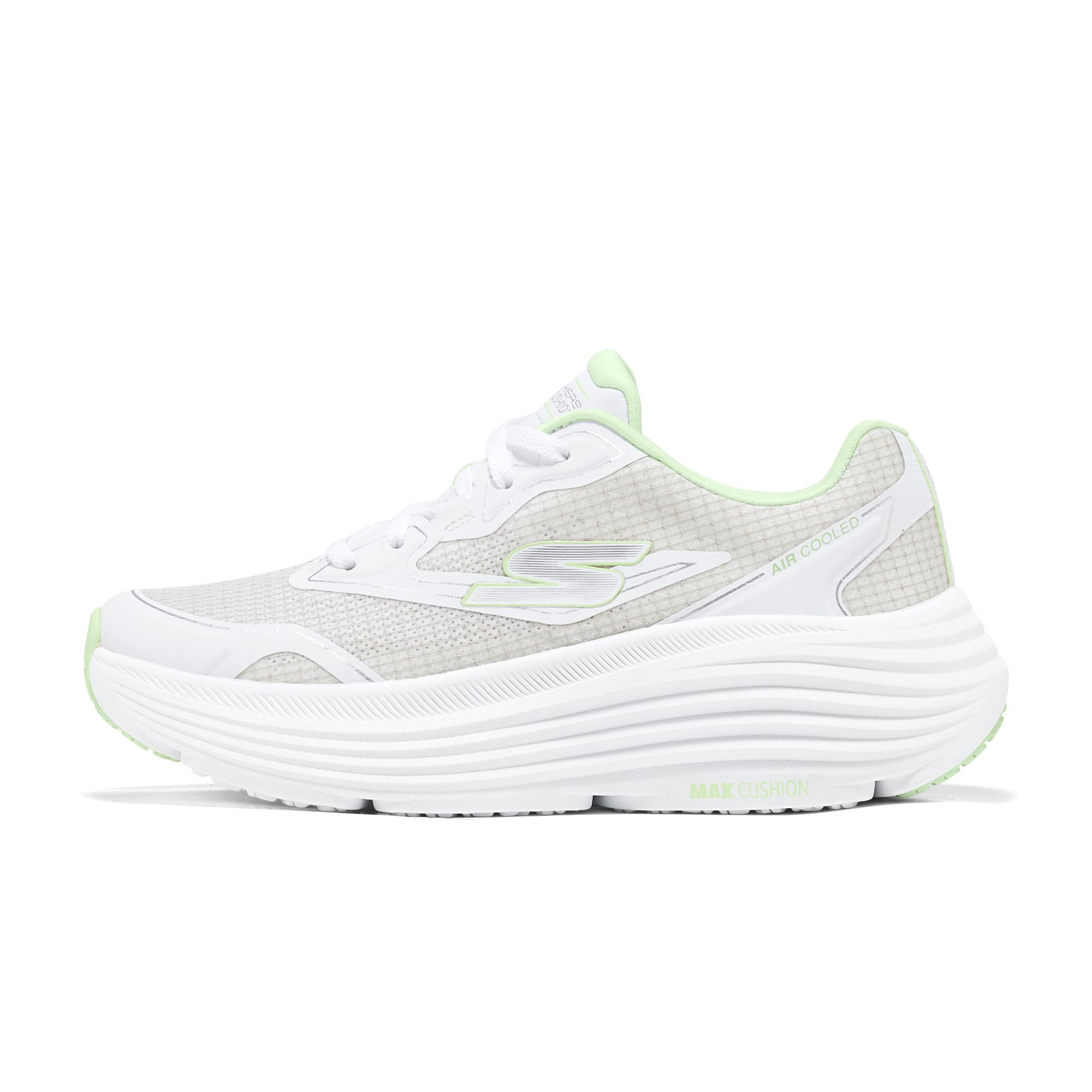 Skechers Sport Универсальные Удобные Дышащие Поддерживающие Упругие Низкие Повседневные Беговые Кроссовки Женские Кроссовки Белый Зеленый 129472-WMNT 35