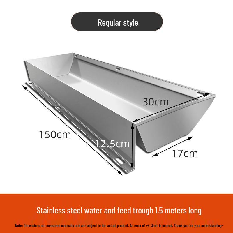 Stainless Steel Water and Feed Trough for Piglets and Fattening Pigs - Durable, Free-Feeding & Drinking Trough