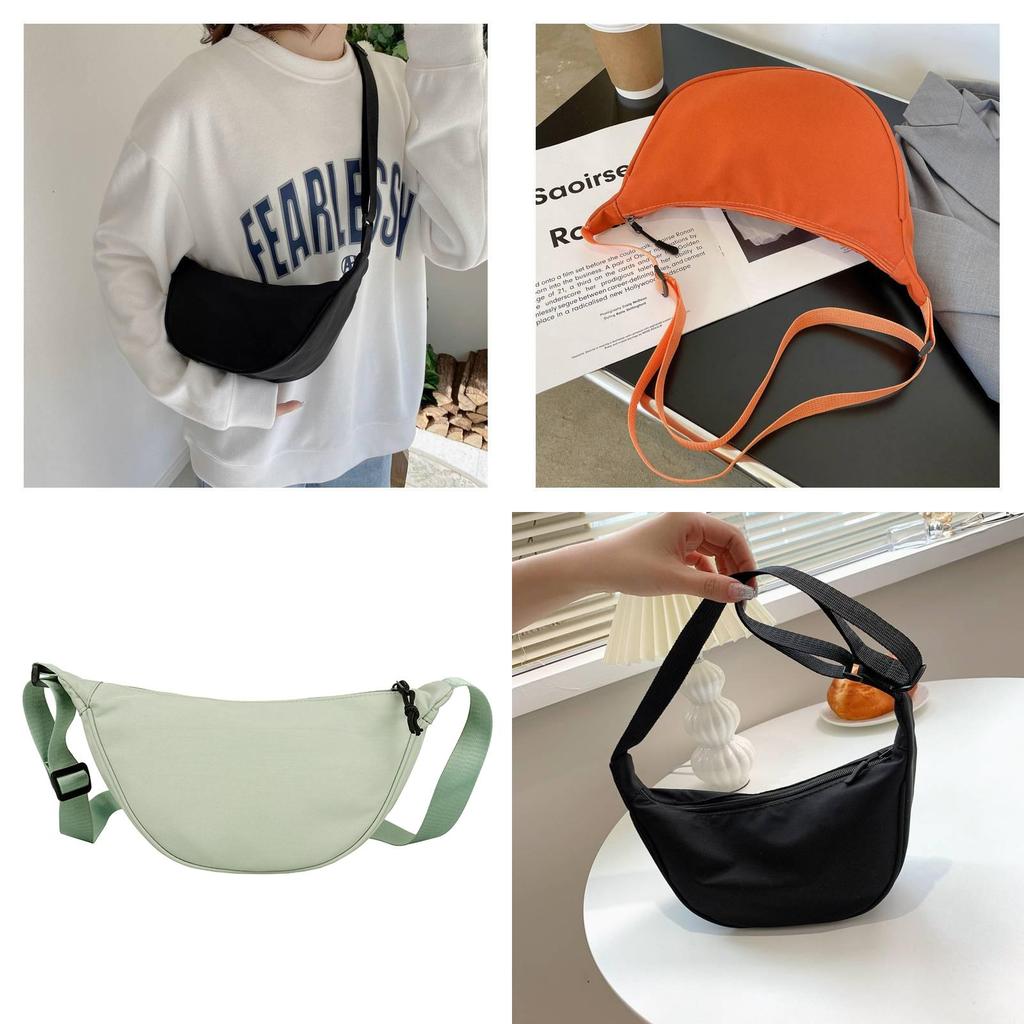 Fashionable Nylon Crossbody Bag For Women Trendy Dumpling Style Lightweight And Compact