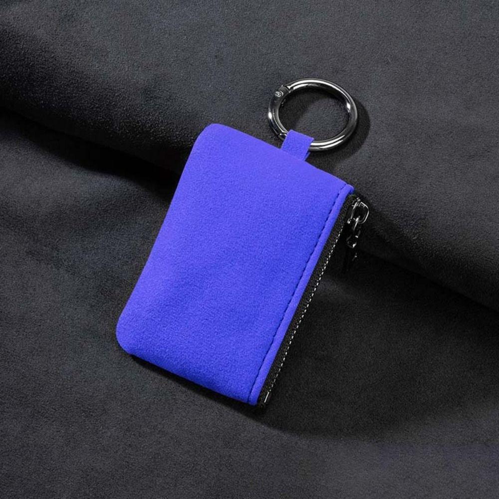 Multifunctional Zipper Key Pouch Bag Key Cover Unisex Coin Purse Suede Leather Key Case  Gift