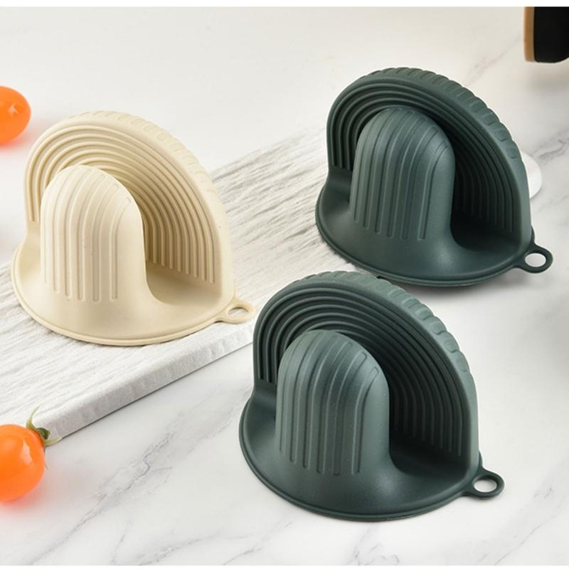 Set mit 2 ergonomischen Küchenhandschuhen, Silikon-Ofenhandschuhe, hitzebeständig, zum sicheren Entnehmen heißer Teller aus der Mikrowelle