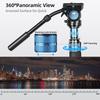 SIRUI Carbon Fiber Camera Monopod with Fluid Video Head Professional Heavy Duty Monopod with Tripod Base for DSLR Cameras Max Load P-424FS 67" VH-10