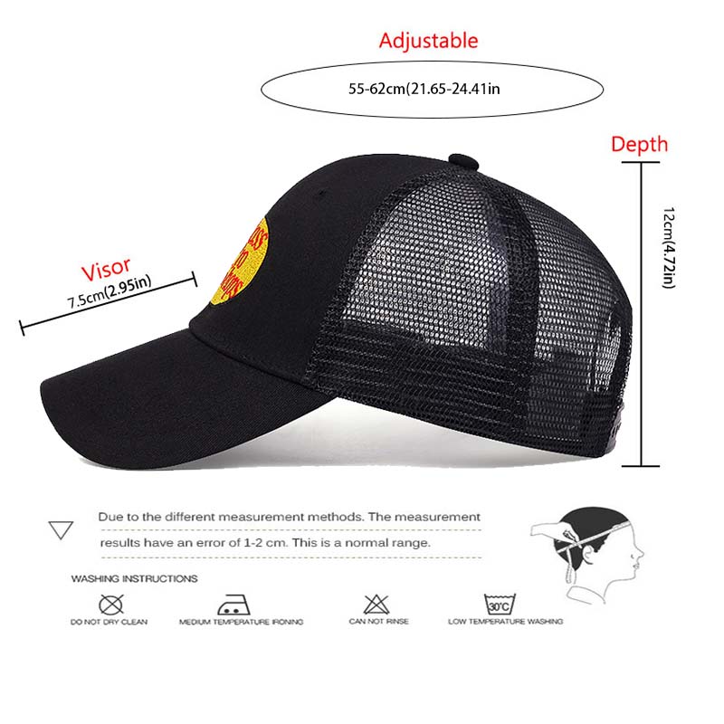 Damen Buchstabenprint Fischstickerei Hip-Hop Hüte Vier Jahreszeiten Außenbereich Verstellbar Lässig Baseballkappen Sonnenschutzmütze Trucker-Kappe Gorras Für Männer