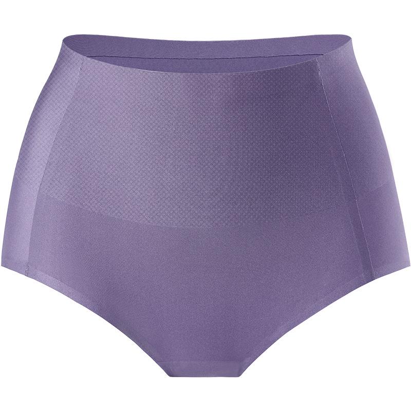 High-Waisted Tummy Control Seamless Ice Silk Women's Antibacterial Panties