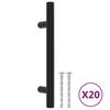 Furniture Handles 20 Pcs Black 96 Mm Stainless Steel