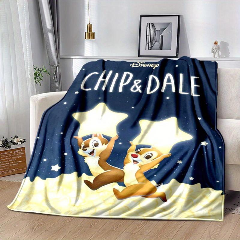 1pc, Disney Chip & Dale Stars Home Decorative Throw Blanket Soft Coverlet for Couch, Bed, Car, Travel, Camping, Office Nap, Gift Idea