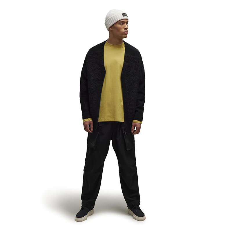 Y-3 Gfx Long Sleeve Tee Casual Loose Fit Round Neck Cotton Men Tops Yellow IP7709