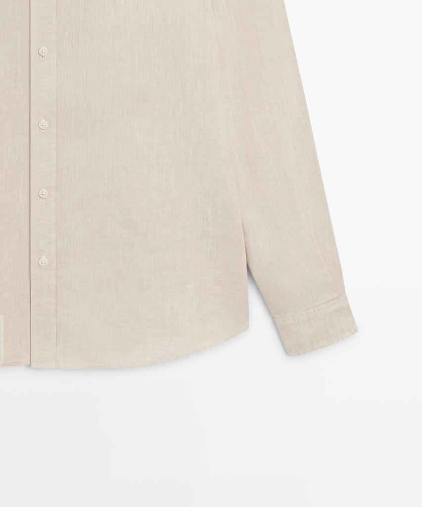 Masimodutti Regular Fit Washed 100% Linen Shirt
