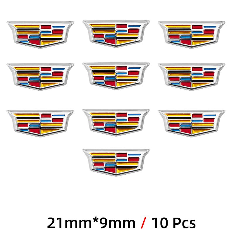 21mm/25mm Car Emblem Insignia Aluminum sticker Key Logo For Cadillac Escalade CTS ATS BLS XLR XTS STS XT4 CT4 XT5 CT5 XT6 CT6