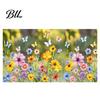 Bathroom Window Decal Spring Summer Flower Butterfly Cling Colorful Floral Sticker Scratch-resistant Removable Double-Sided Static Decals for