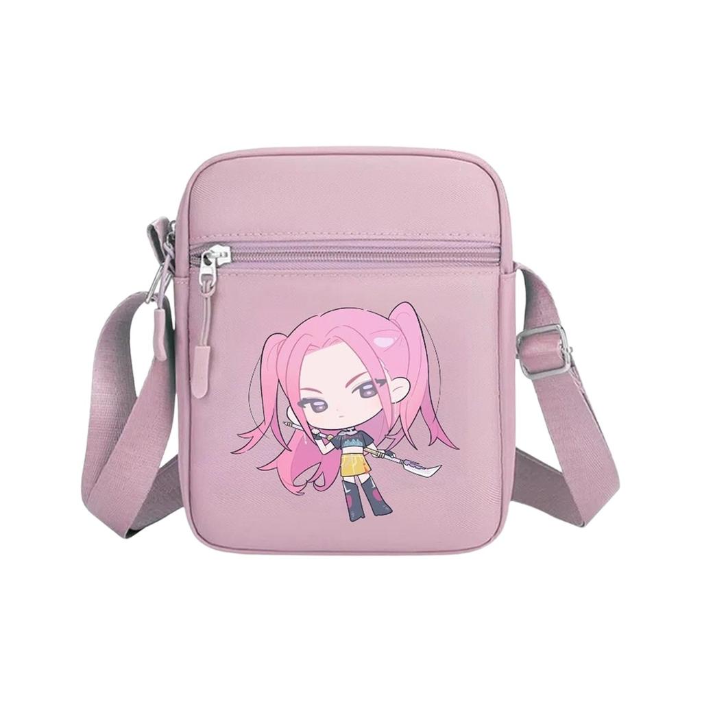Cartoon Printed Boy And Girl Colorful Small Square Bag, Casual And Popular, Cute Women's Shoulder Bag