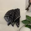 Cotton and linen headscarf small square scarf 11 * 11cm silk scarf square scarf polka dot silk scarf ribbon thin soft high-end silk scarf