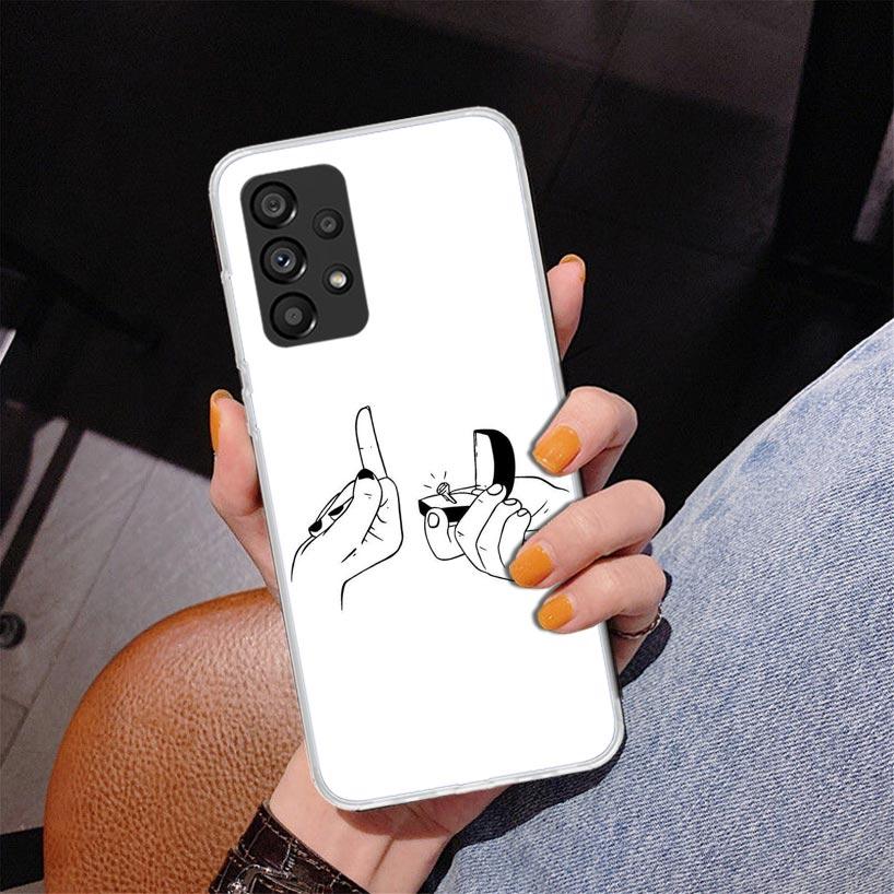 Middle Finger Phnoe Case for Samsung Galaxy A17 A37 A57 A16 A26 A36 A56 A15 A14 A13 A55 A54 A53 A35 A34 A33 A25 A24 A23 A52 Gala