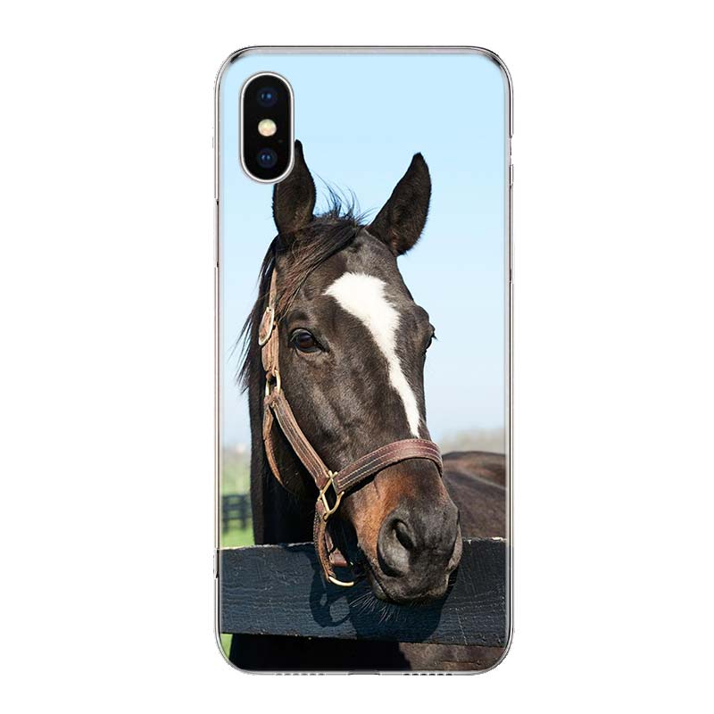 Horse Animal For iPhone 17 Air 16 15 14 Plus 13 Mini 12 11 Pro Max Phone Case 16E 7 Print 8 SE Fundas Cover Soft Coque 16 15 14