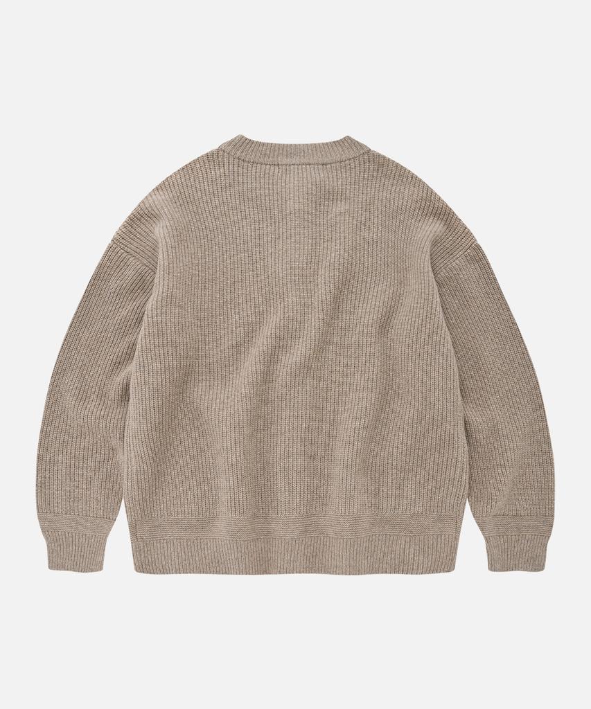 Frizmworks Heavy Wool Round Cardigan _ Oatmeal