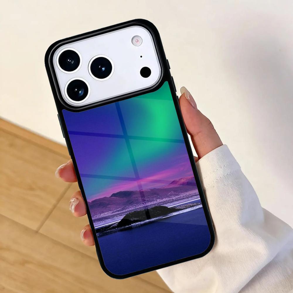 Arctic Snow Northern Lights Mobile Phone Case for IPhone 17 AIR 16pro Max 15 14 13 12 11 Bumper Cover