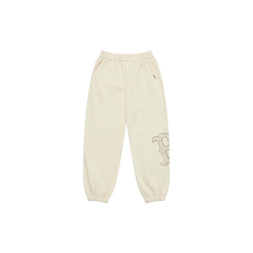 New MLB Boston Red Sox Basic Collection 25FW Knitted Sweatpants Unisex Standard Ivory 3APTB1454-43CRS