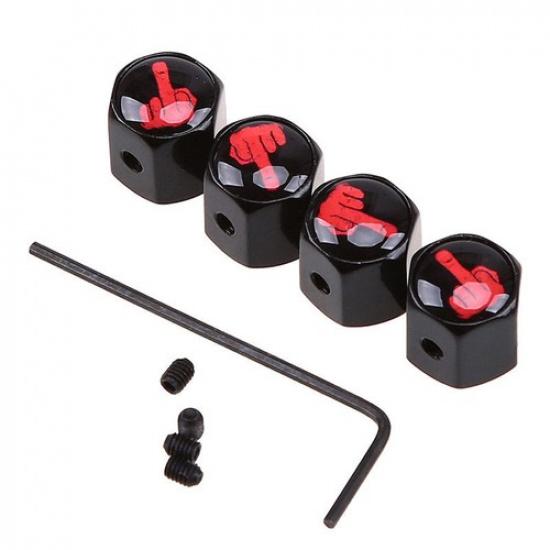 4x Car Wheel Tire Air Pressure Valve Stem Cap Dust Cover Anti-theft Accessories