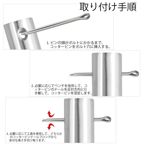 WMYCONGCONG 125-Piece Cotter Pin Set, 5 Sizes, M1.6-M4, 304 Stainless Steel, Clips, Cotter Pins for Machinery, Automotive, and Motorcycle Applications