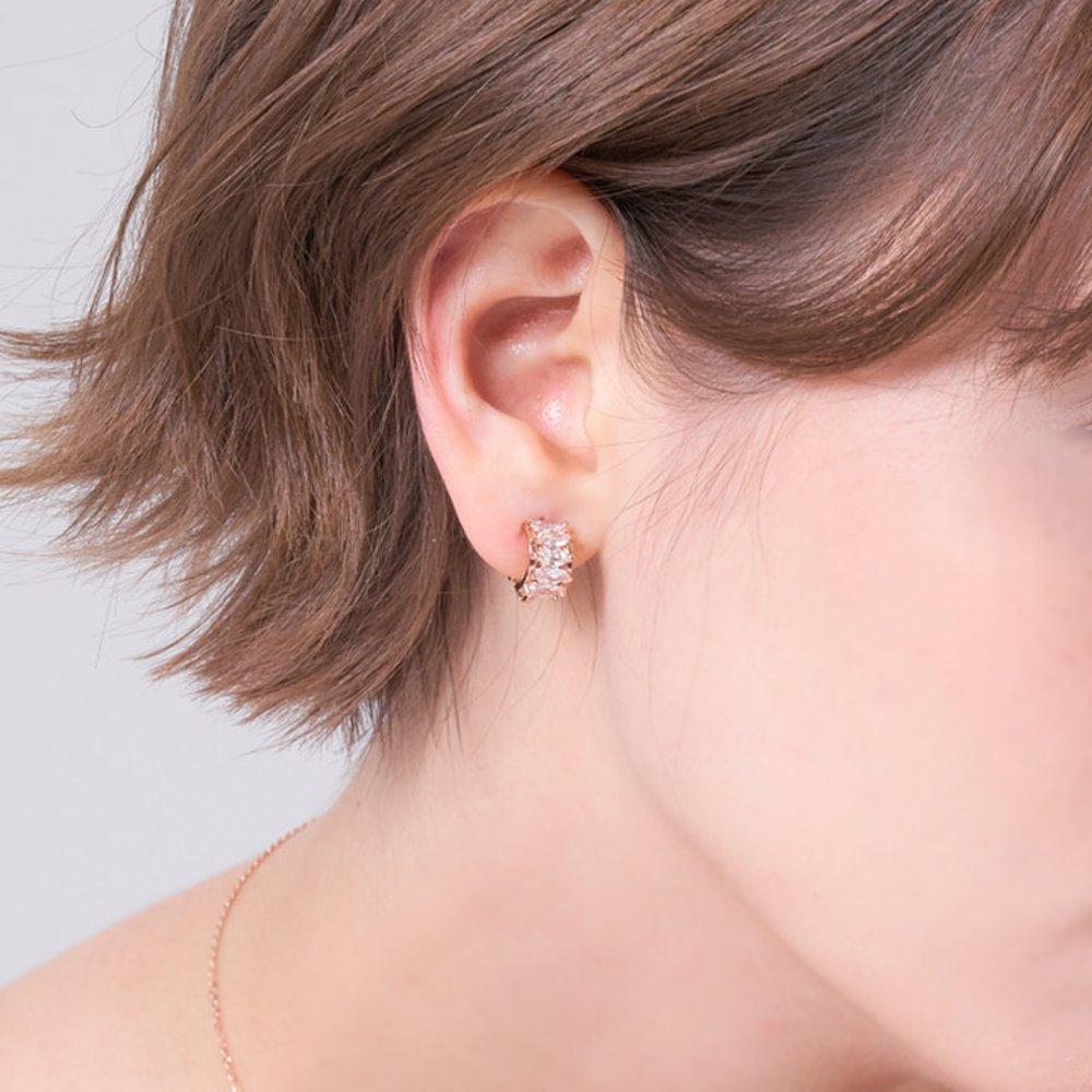 Half Bold Bangle Earrings Elspee502
