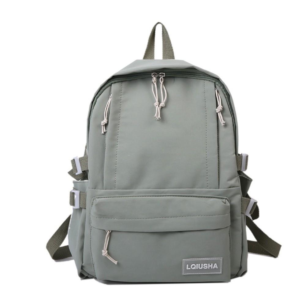 

Casual Multi-layer Backpack Large Capacity Lightweight School Bags Travel Backpacks Student зелений