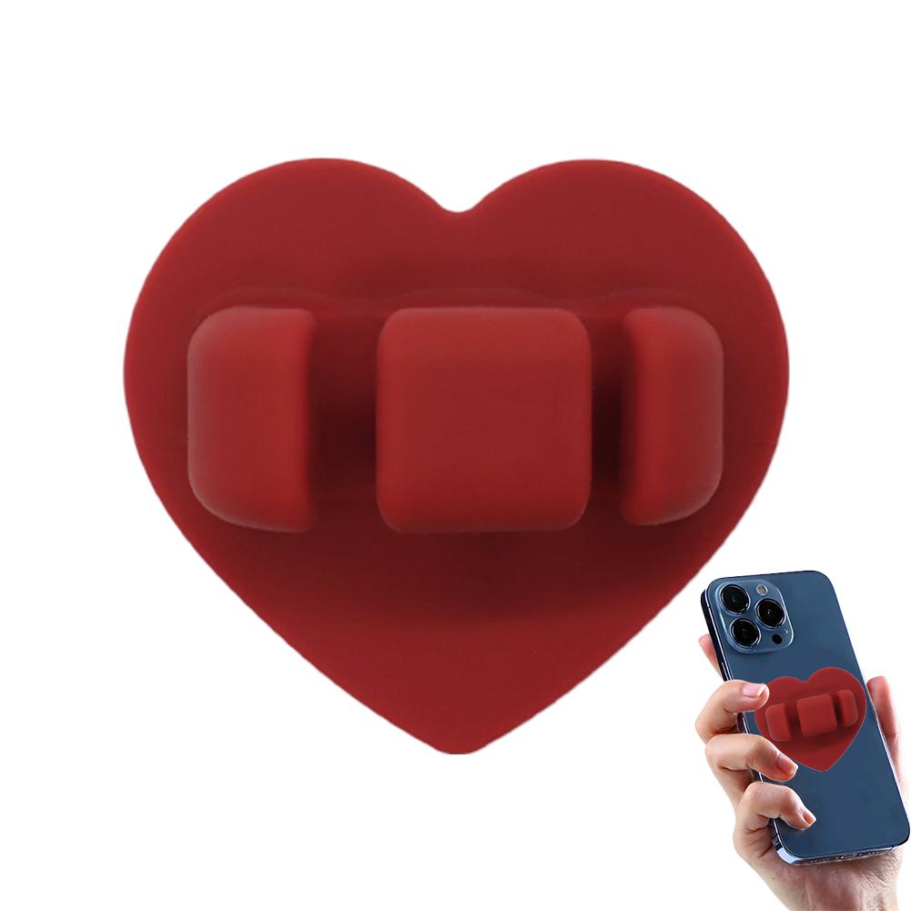 

Чехол для телефона в форме сердца Держатель для помады для телефона Мягкий силиконовый защитный чехол Держатель для стика с блеском для губ Женский Девочка Хранение