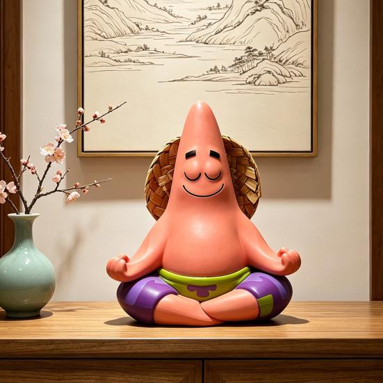 Car Ornaments Funny Star Style Yoga Meditation Figure Cartoon Stress Relief Gift Cute Healing Desktop Decompression Toy for Car Home Office Decor