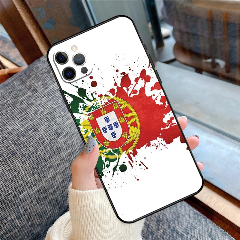 

Portugal National Flag Phone Case For iPhone 17 Air 16 15 14 12 11 13 Pro Max 13 mini 15 16 Plus 16e Cover Shell iPhone 16 Plus