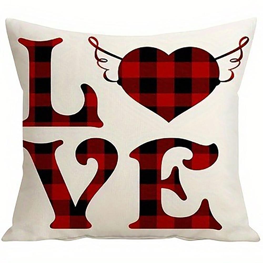 Home Decor Love-Themed Digital Print Pillow Covers Pattern Cushion Cover Suitable For Sofa Bedroom Car Pillow Cover
