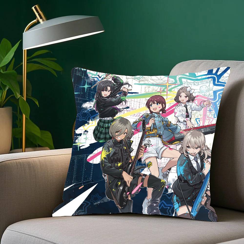 Anime Girls Band Cry Pillow Case Home Decor Throw For Sofa Bed Car Room Decor Gift Idea