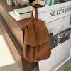 Canvas Bag, Women's Bucket Backpack, Casual and Simple Student Backpack, Washing Water, Retro Flip Cover, Drawstring, Large Capacity Backpack