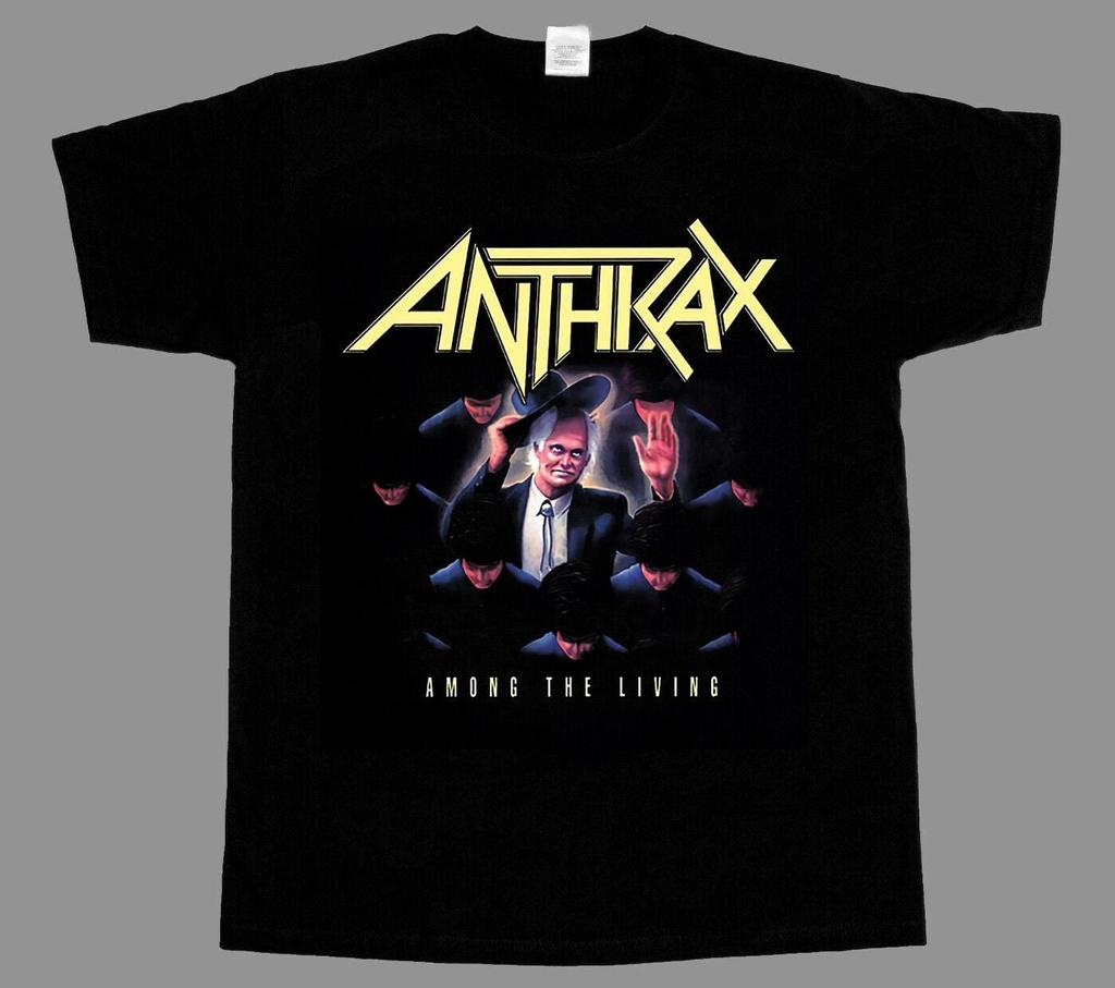 Anthrax Among The Living T-Shirt, Metal Band Tour Shirt, Skeleton Artwork (Unisex)