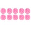 10PCS Biscuit Silicone Mould Pink High Temperature Resistant Low Deformation Baking Mold for DIY