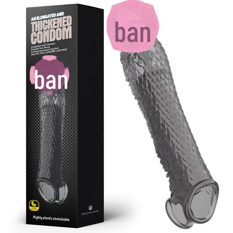 Se Niuniu Jiaolong Silicone Dragon Scale Penis Lock Sperm Sleeve for Men